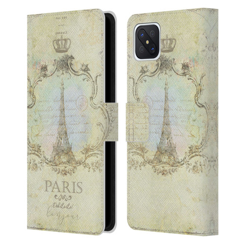 Jena DellaGrottaglia Assorted Paris My Embrace Leather Book Wallet Case Cover For OPPO Reno4 Z 5G