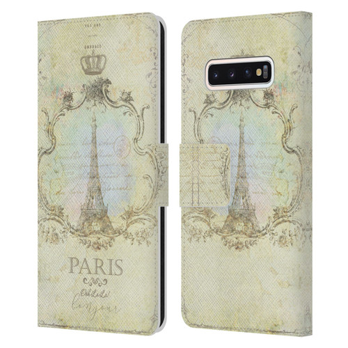 Jena DellaGrottaglia Assorted Paris My Embrace Leather Book Wallet Case Cover For Samsung Galaxy S10