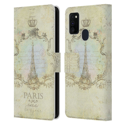 Jena DellaGrottaglia Assorted Paris My Embrace Leather Book Wallet Case Cover For Samsung Galaxy M30s (2019)/M21 (2020)