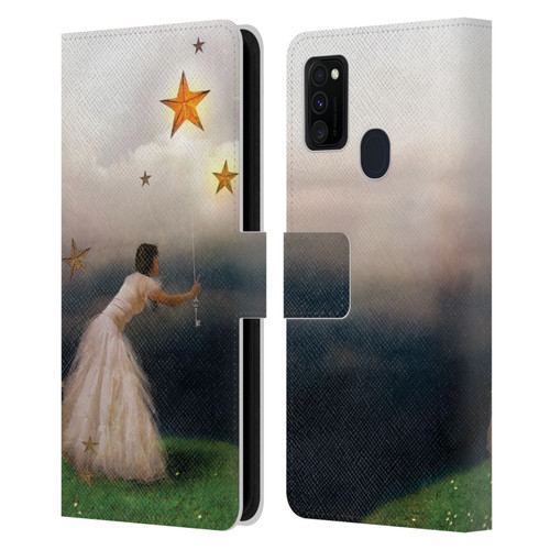 Jena DellaGrottaglia Assorted Star Catcher Leather Book Wallet Case Cover For Samsung Galaxy M30s (2019)/M21 (2020)