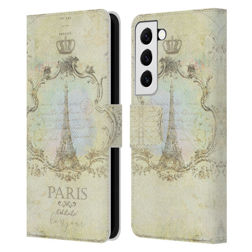 Jena DellaGrottaglia Assorted Paris My Embrace Leather Book Wallet Case Cover For Samsung Galaxy S22 5G