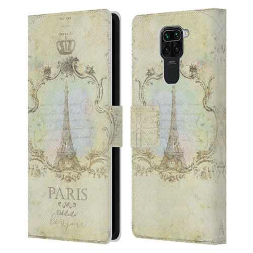 Jena DellaGrottaglia Assorted Paris My Embrace Leather Book Wallet Case Cover For Xiaomi Redmi Note 9 / Redmi 10X 4G