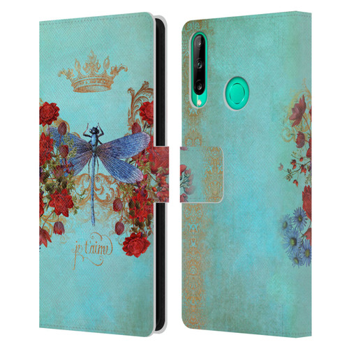 Jena DellaGrottaglia Insects Dragonfly Garden Leather Book Wallet Case Cover For Huawei P40 lite E