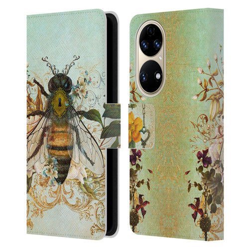 Jena DellaGrottaglia Insects Bee Garden Leather Book Wallet Case Cover For Huawei P50