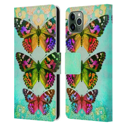 Jena DellaGrottaglia Insects Butterflies 2 Leather Book Wallet Case Cover For Apple iPhone 11 Pro Max