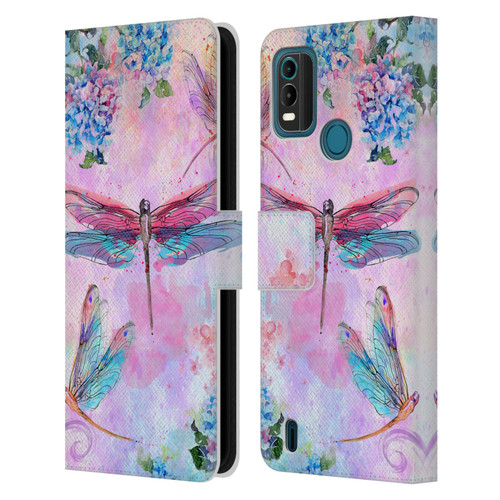 Jena DellaGrottaglia Insects Dragonflies Leather Book Wallet Case Cover For Nokia G11 Plus