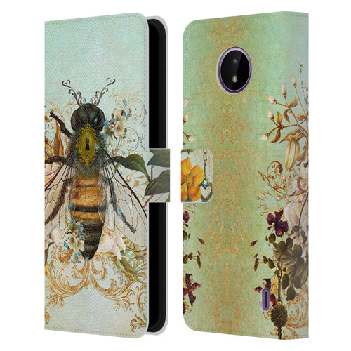 Jena DellaGrottaglia Insects Bee Garden Leather Book Wallet Case Cover For Nokia C10 / C20