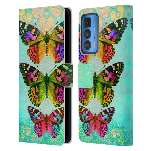 Jena DellaGrottaglia Insects Butterflies 2 Leather Book Wallet Case Cover For Motorola Edge 20 Pro