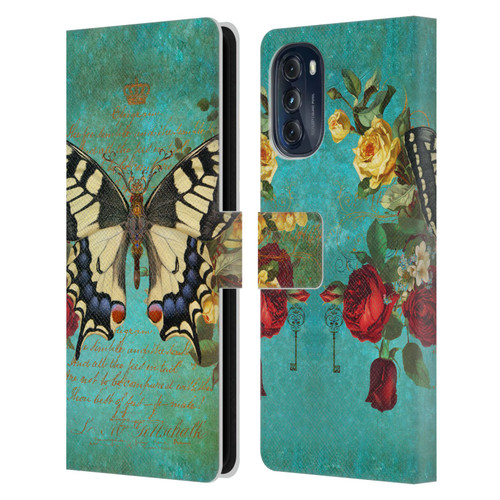 Jena DellaGrottaglia Insects Butterfly Garden Leather Book Wallet Case Cover For Motorola Moto G (2022)