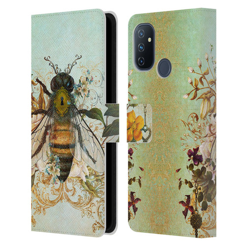 Jena DellaGrottaglia Insects Bee Garden Leather Book Wallet Case Cover For OnePlus Nord N100