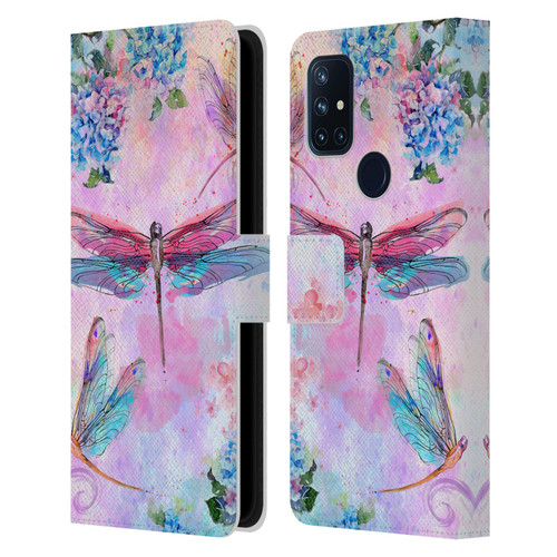 Jena DellaGrottaglia Insects Dragonflies Leather Book Wallet Case Cover For OnePlus Nord N10 5G