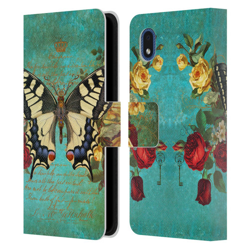 Jena DellaGrottaglia Insects Butterfly Garden Leather Book Wallet Case Cover For Samsung Galaxy A01 Core (2020)