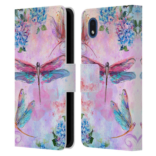 Jena DellaGrottaglia Insects Dragonflies Leather Book Wallet Case Cover For Samsung Galaxy A01 Core (2020)