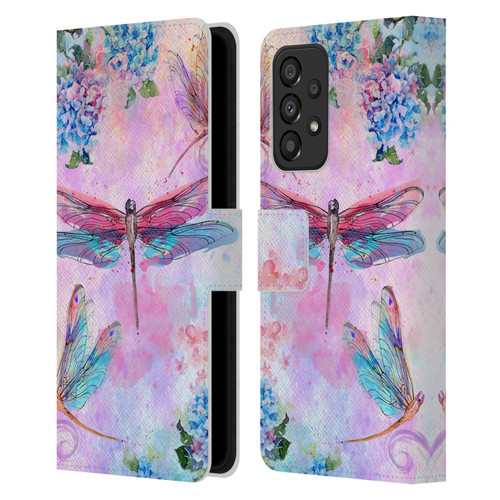 Jena DellaGrottaglia Insects Dragonflies Leather Book Wallet Case Cover For Samsung Galaxy A33 5G (2022)