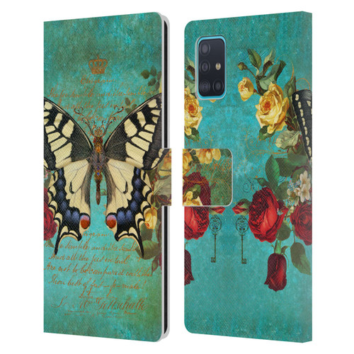 Jena DellaGrottaglia Insects Butterfly Garden Leather Book Wallet Case Cover For Samsung Galaxy A51 (2019)