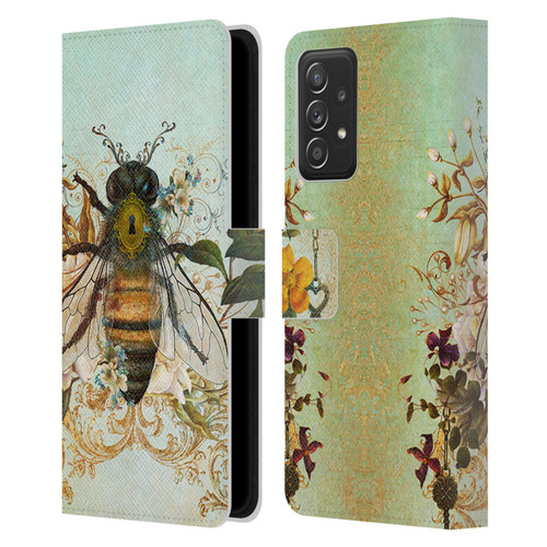 Jena DellaGrottaglia Insects Bee Garden Leather Book Wallet Case Cover For Samsung Galaxy A52 / A52s / 5G (2021)