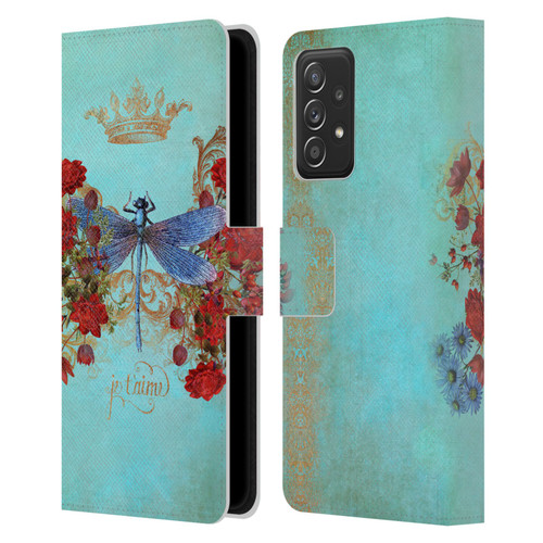 Jena DellaGrottaglia Insects Dragonfly Garden Leather Book Wallet Case Cover For Samsung Galaxy A52 / A52s / 5G (2021)