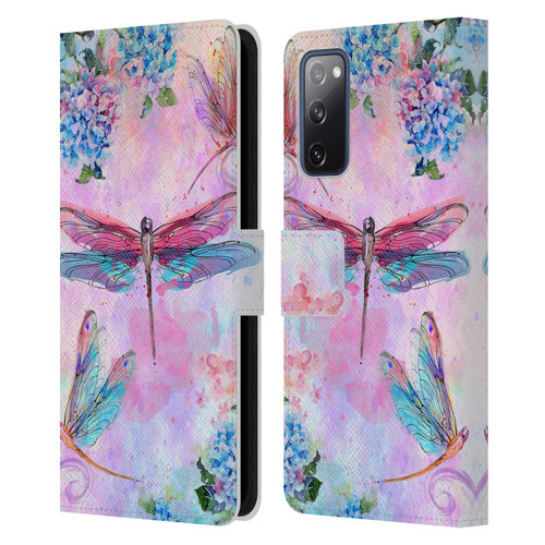 Jena DellaGrottaglia Insects Dragonflies Leather Book Wallet Case Cover For Samsung Galaxy S20 FE / 5G