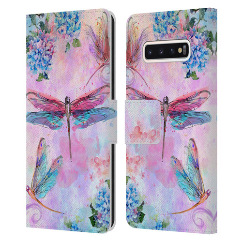 Jena DellaGrottaglia Insects Dragonflies Leather Book Wallet Case Cover For Samsung Galaxy S10