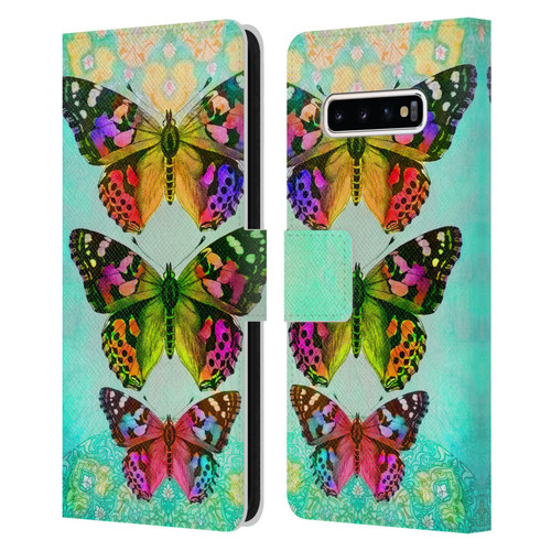 Jena DellaGrottaglia Insects Butterflies 2 Leather Book Wallet Case Cover For Samsung Galaxy S10+ / S10 Plus