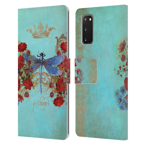 Jena DellaGrottaglia Insects Dragonfly Garden Leather Book Wallet Case Cover For Samsung Galaxy S20 / S20 5G