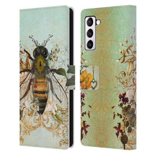 Jena DellaGrottaglia Insects Bee Garden Leather Book Wallet Case Cover For Samsung Galaxy S21+ 5G