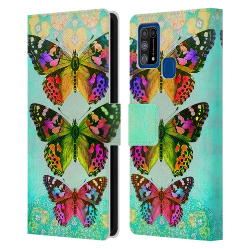 Jena DellaGrottaglia Insects Butterflies 2 Leather Book Wallet Case Cover For Samsung Galaxy M31 (2020)