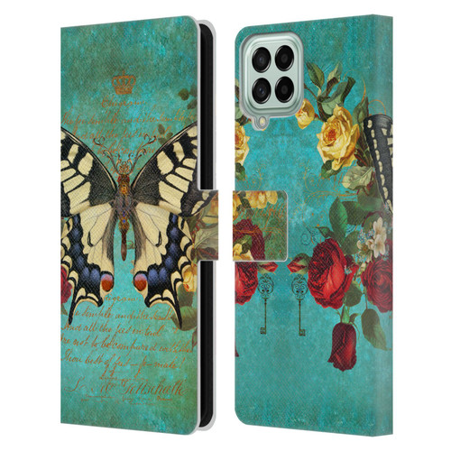 Jena DellaGrottaglia Insects Butterfly Garden Leather Book Wallet Case Cover For Samsung Galaxy M53 (2022)