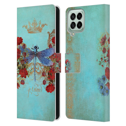 Jena DellaGrottaglia Insects Dragonfly Garden Leather Book Wallet Case Cover For Samsung Galaxy M53 (2022)