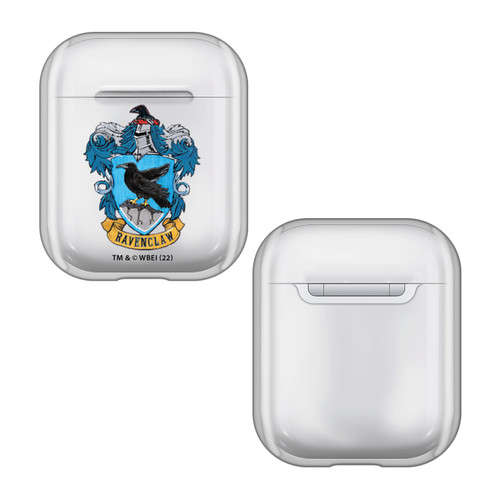 Harry Potter Crests And Shields Ravenclaw Clear Hard Crystal Cover Case for Apple AirPods 1 1st Gen / 2 2nd Gen Charging Case