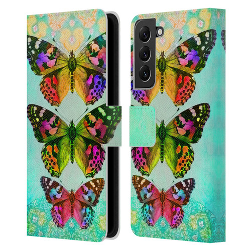 Jena DellaGrottaglia Insects Butterflies 2 Leather Book Wallet Case Cover For Samsung Galaxy S22+ 5G