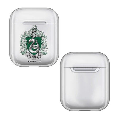 Harry Potter Crests And Shields Slytherin Clear Hard Crystal Cover Case for Apple AirPods 1 1st Gen / 2 2nd Gen Charging Case