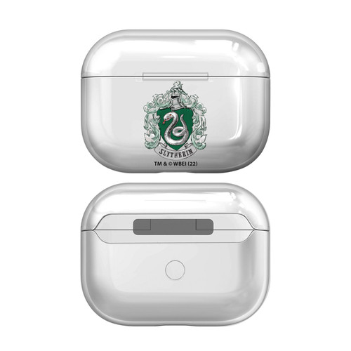 Harry Potter Crests And Shields Slytherin Clear Hard Crystal Cover Case for Apple AirPods Pro Charging Case