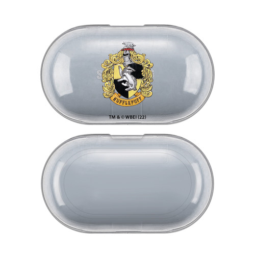 Harry Potter Crests And Shields Hufflepuff Clear Hard Crystal Cover Case for Samsung Galaxy Buds / Buds Plus