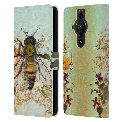 Jena DellaGrottaglia Insects Bee Garden Leather Book Wallet Case Cover For Sony Xperia Pro-I