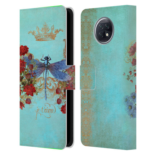 Jena DellaGrottaglia Insects Dragonfly Garden Leather Book Wallet Case Cover For Xiaomi Redmi Note 9T 5G