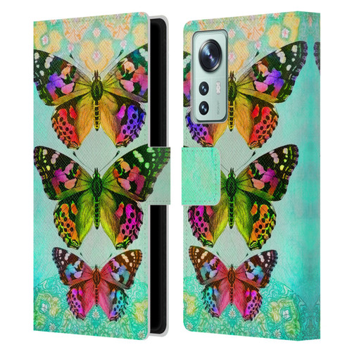 Jena DellaGrottaglia Insects Butterflies 2 Leather Book Wallet Case Cover For Xiaomi 12