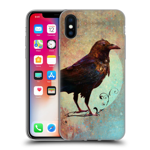 Jena DellaGrottaglia Animals Crow Soft Gel Case for Apple iPhone X / iPhone XS