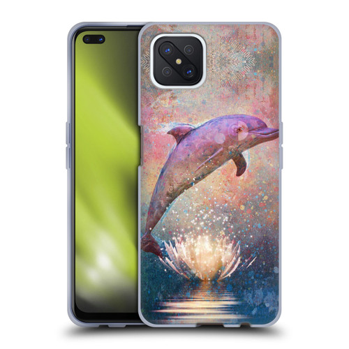 Jena DellaGrottaglia Animals Dolphin Soft Gel Case for OPPO Reno4 Z 5G