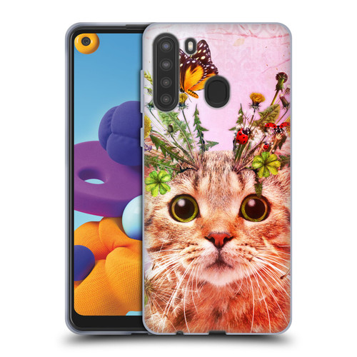 Jena DellaGrottaglia Animals Kitty Soft Gel Case for Samsung Galaxy A21 (2020)