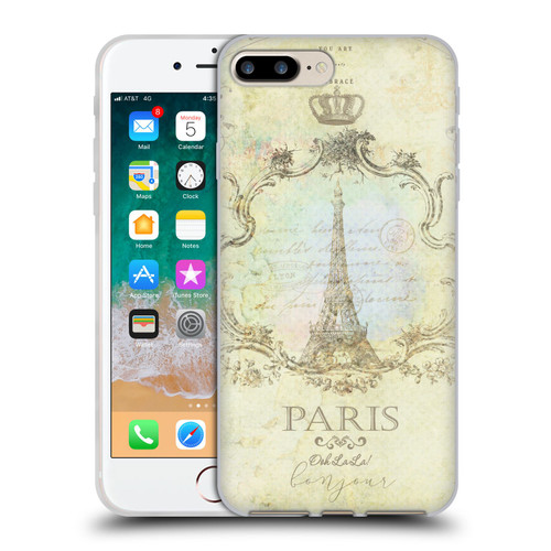 Jena DellaGrottaglia Assorted Paris My Embrace Soft Gel Case for Apple iPhone 7 Plus / iPhone 8 Plus