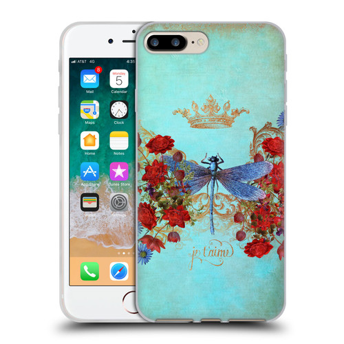 Jena DellaGrottaglia Insects Dragonfly Garden Soft Gel Case for Apple iPhone 7 Plus / iPhone 8 Plus