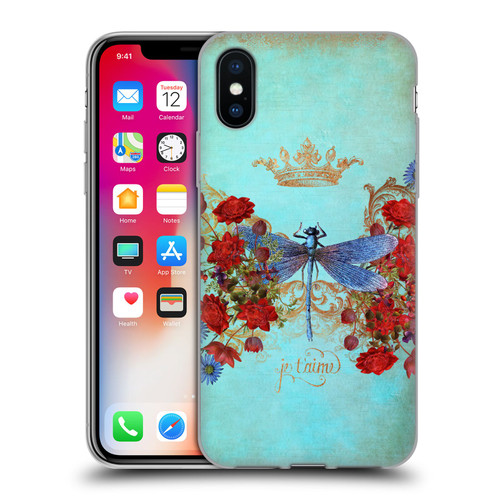 Jena DellaGrottaglia Insects Dragonfly Garden Soft Gel Case for Apple iPhone X / iPhone XS