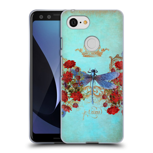 Jena DellaGrottaglia Insects Dragonfly Garden Soft Gel Case for Google Pixel 3