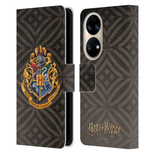 Harry Potter Prisoner Of Azkaban I Hogwarts Crest Leather Book Wallet Case Cover For Huawei P50
