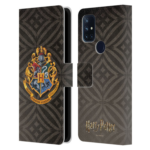 Harry Potter Prisoner Of Azkaban I Hogwarts Crest Leather Book Wallet Case Cover For OnePlus Nord N10 5G