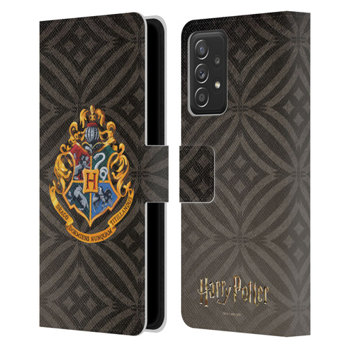 Harry Potter Prisoner Of Azkaban I Hogwarts Crest Leather Book Wallet Case Cover For Samsung Galaxy A52 / A52s / 5G (2021)