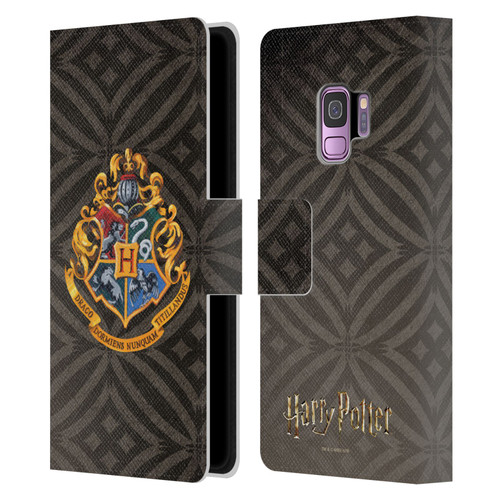 Harry Potter Prisoner Of Azkaban I Hogwarts Crest Leather Book Wallet Case Cover For Samsung Galaxy S9