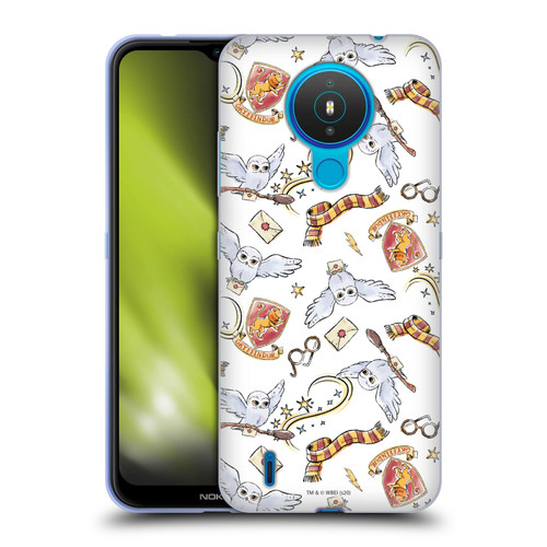 Harry Potter Deathly Hallows XIII Hedwig Owl Pattern Soft Gel Case for Nokia 1.4