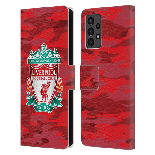 Liverpool Football Club Camou Home Colourways Crest Leather Book Wallet Case Cover For Samsung Galaxy A13 (2022)